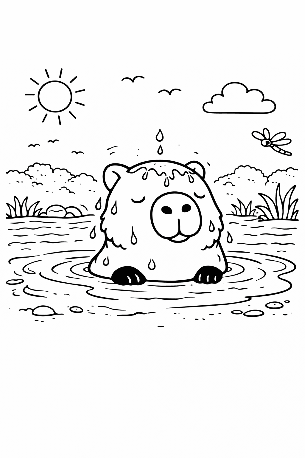 Capybara Ultimacapi para colorear