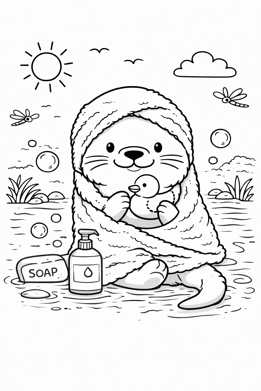 Nutria Balsa para colorear