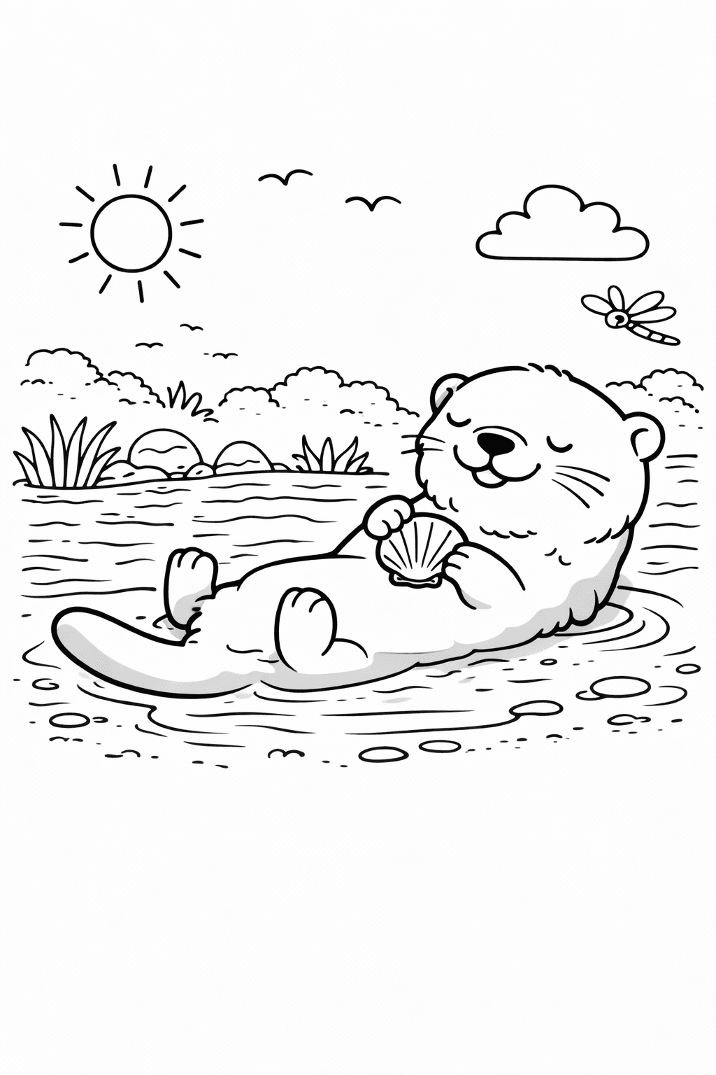 Nutria Concha para colorear