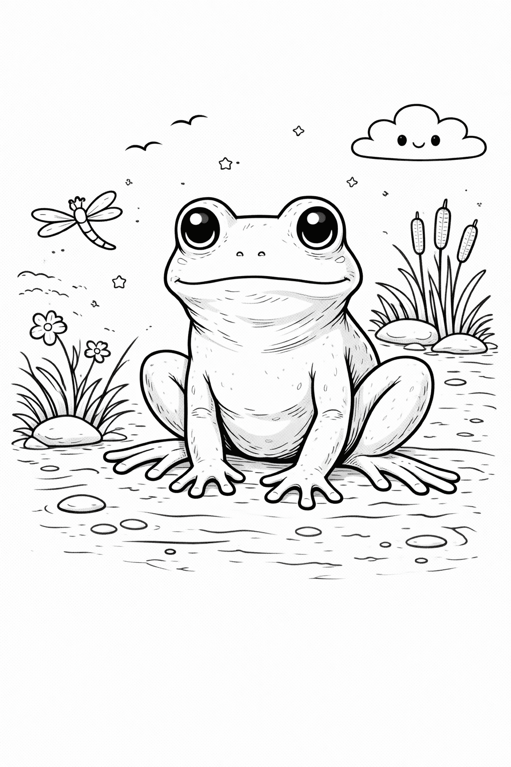 Rana Lago para colorear