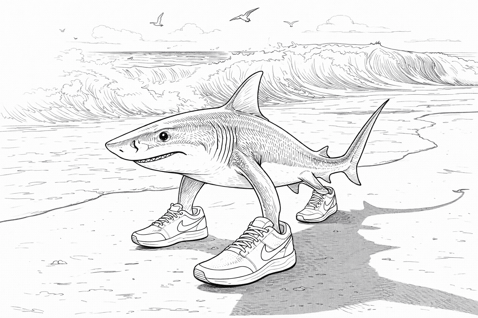 Tralalero Tralala para colorear