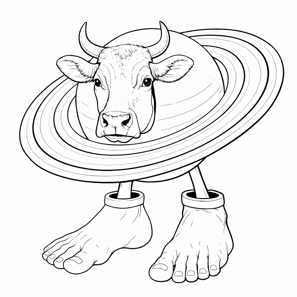 Vaca Saturnita para colorear