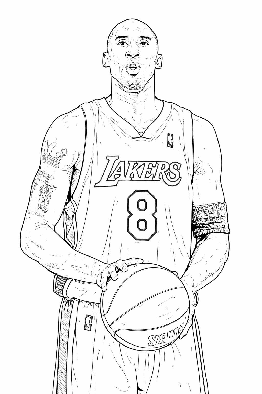 Kobe Bryant para colorear