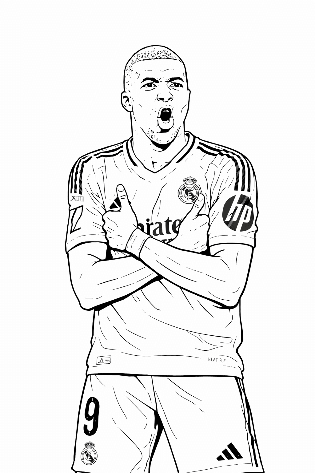 Kylian Mbappe para colorear