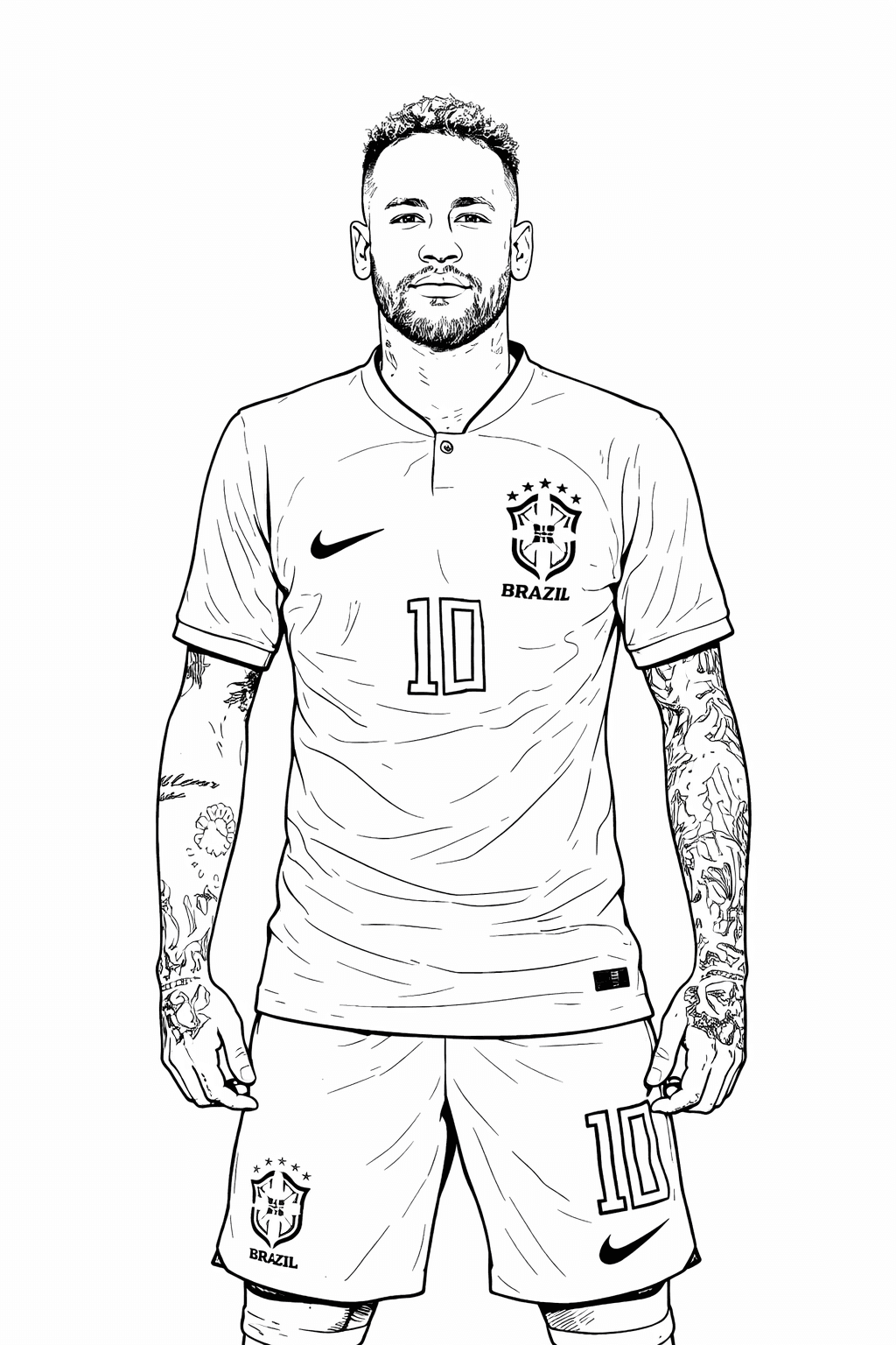 Neymar Jr para colorear