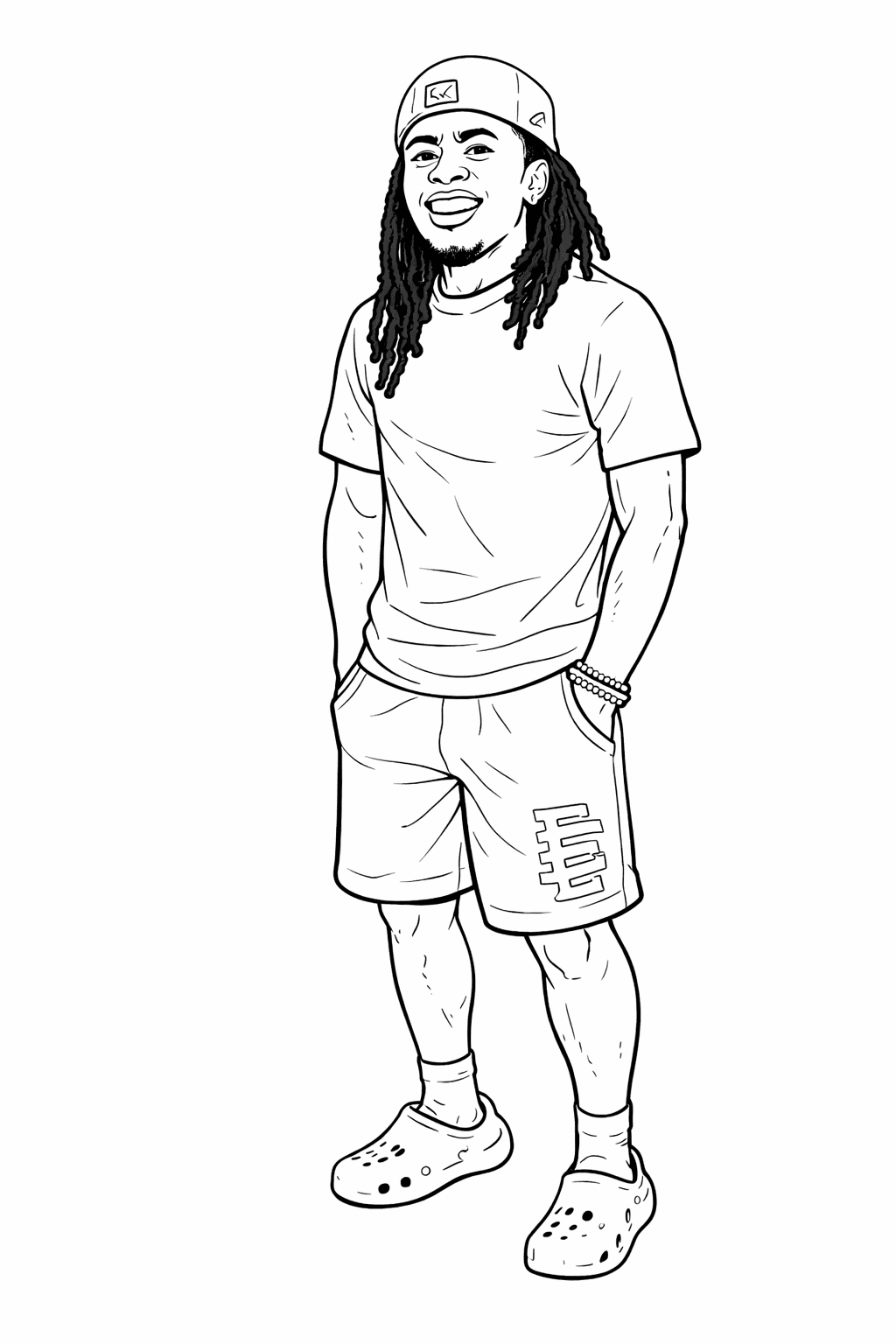 Kai Cenat sonrisa para colorear