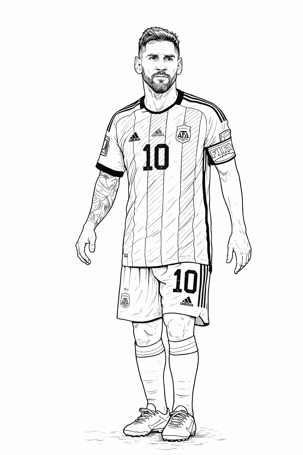 Lionel Messi para colorear