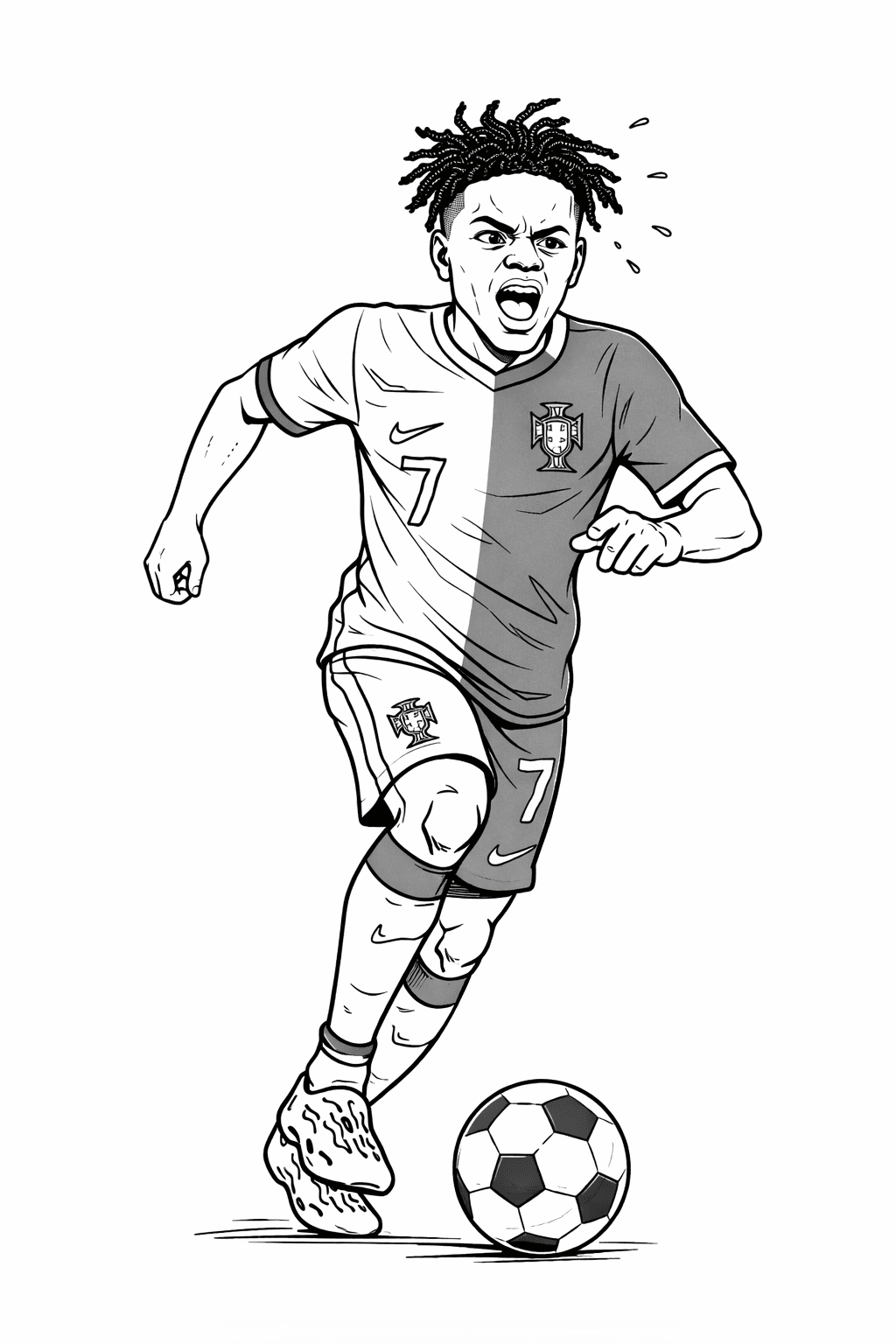 IShowSpeed carrera para colorear