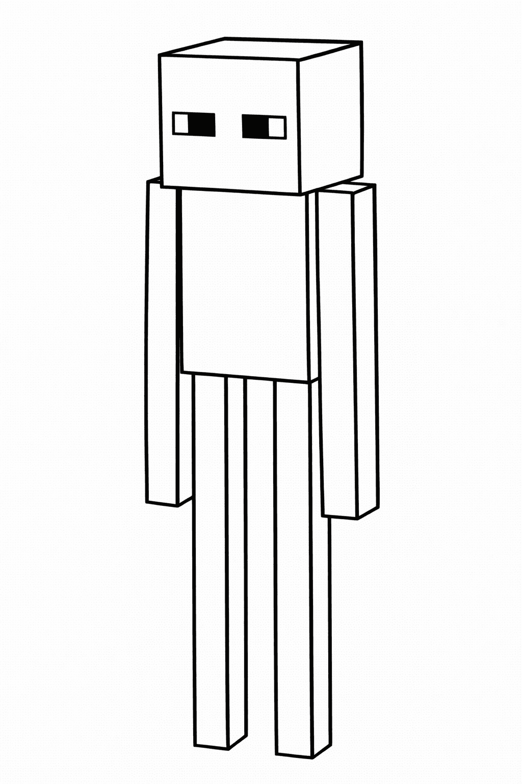 Enderman Minecraft para colorear