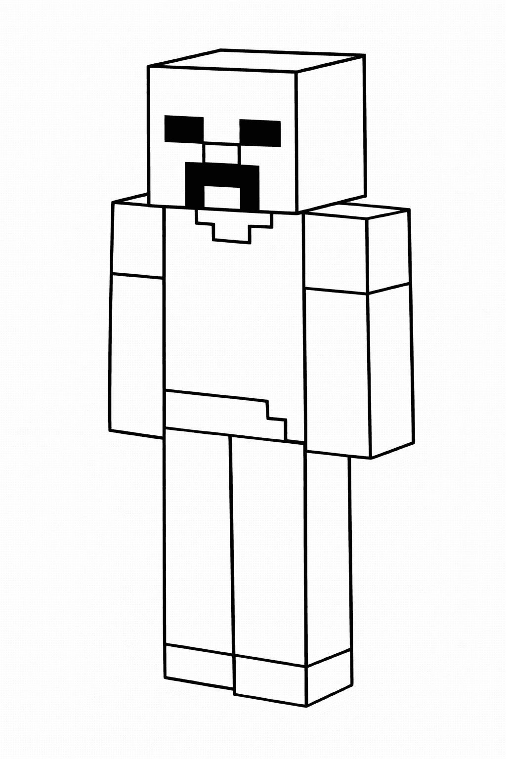 Steve Minecraft para colorear