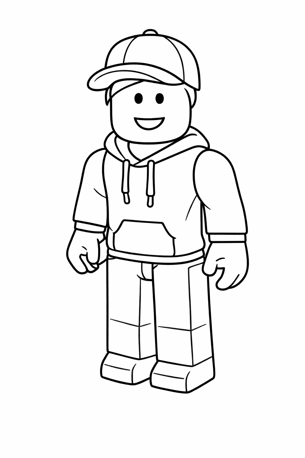 Roblox chico con gorra para colorear