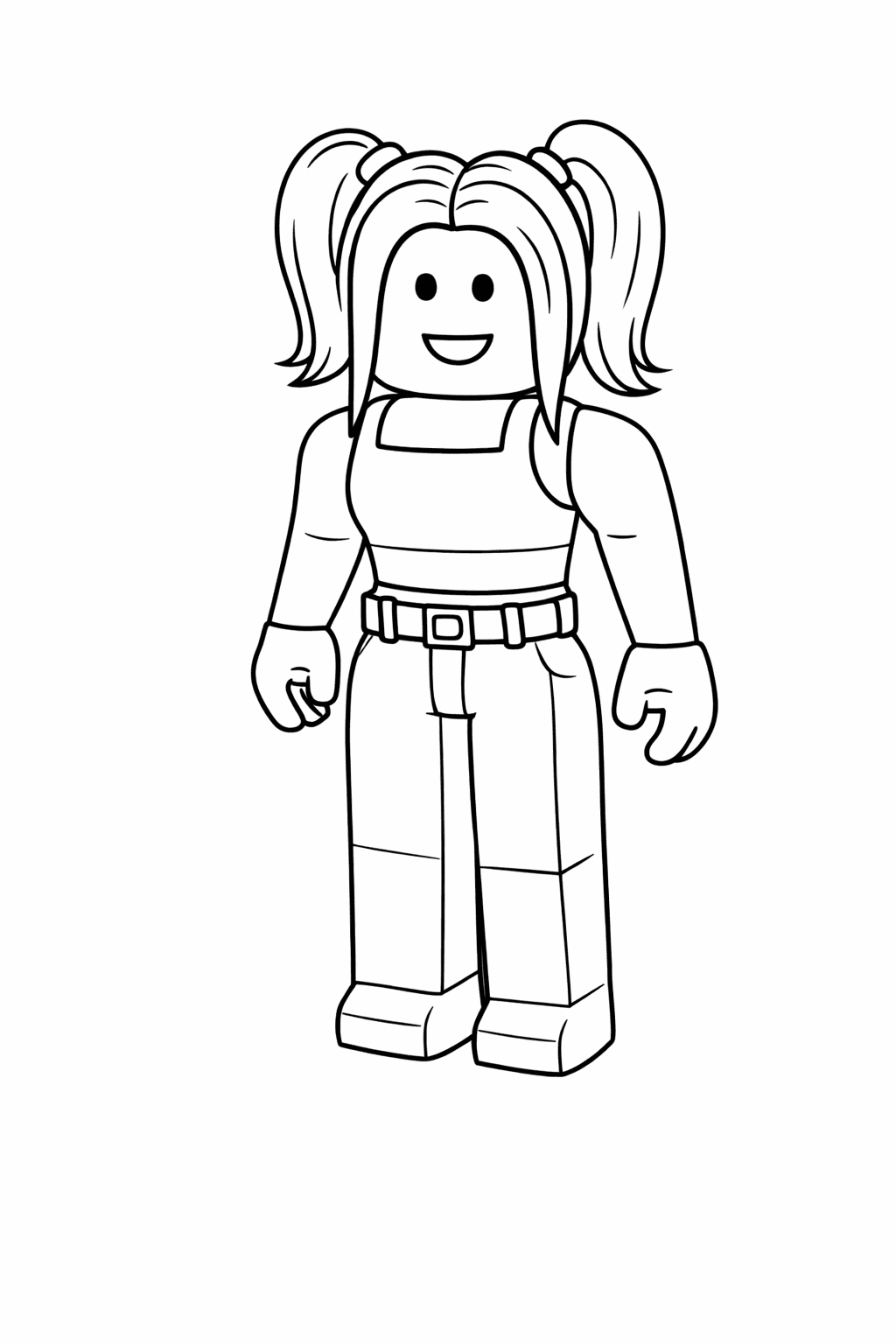 Roblox aventurera para colorear